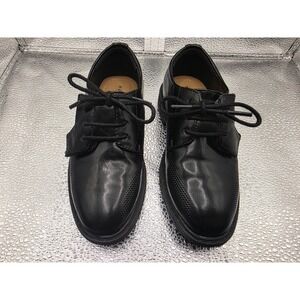 Toddler Boy Oxford Dress Shoe Black Size 8 Restoration Tie with Hook/Loop Formal